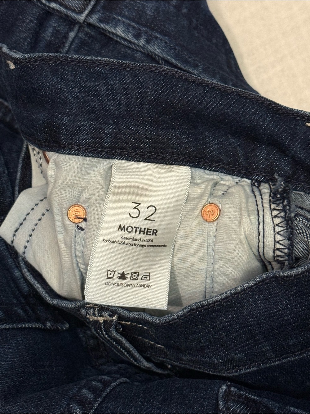 Mother Denim The Tomcat Roller Sneak Wide Leg Jeans Womens Size 32 Dark Wash - Picture 5 of 9